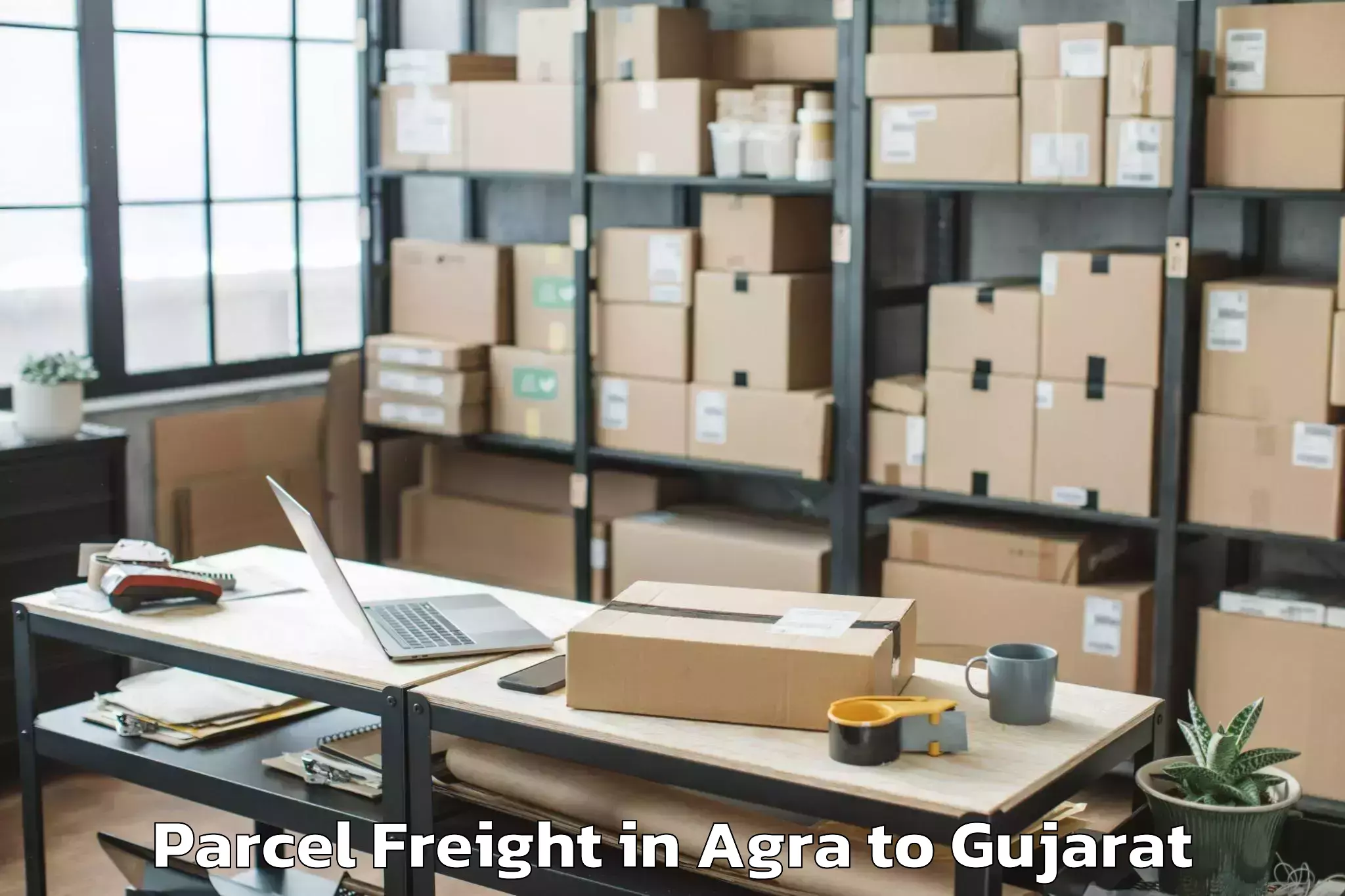 Easy Agra to Indus University Ahmedabad Parcel Freight Booking